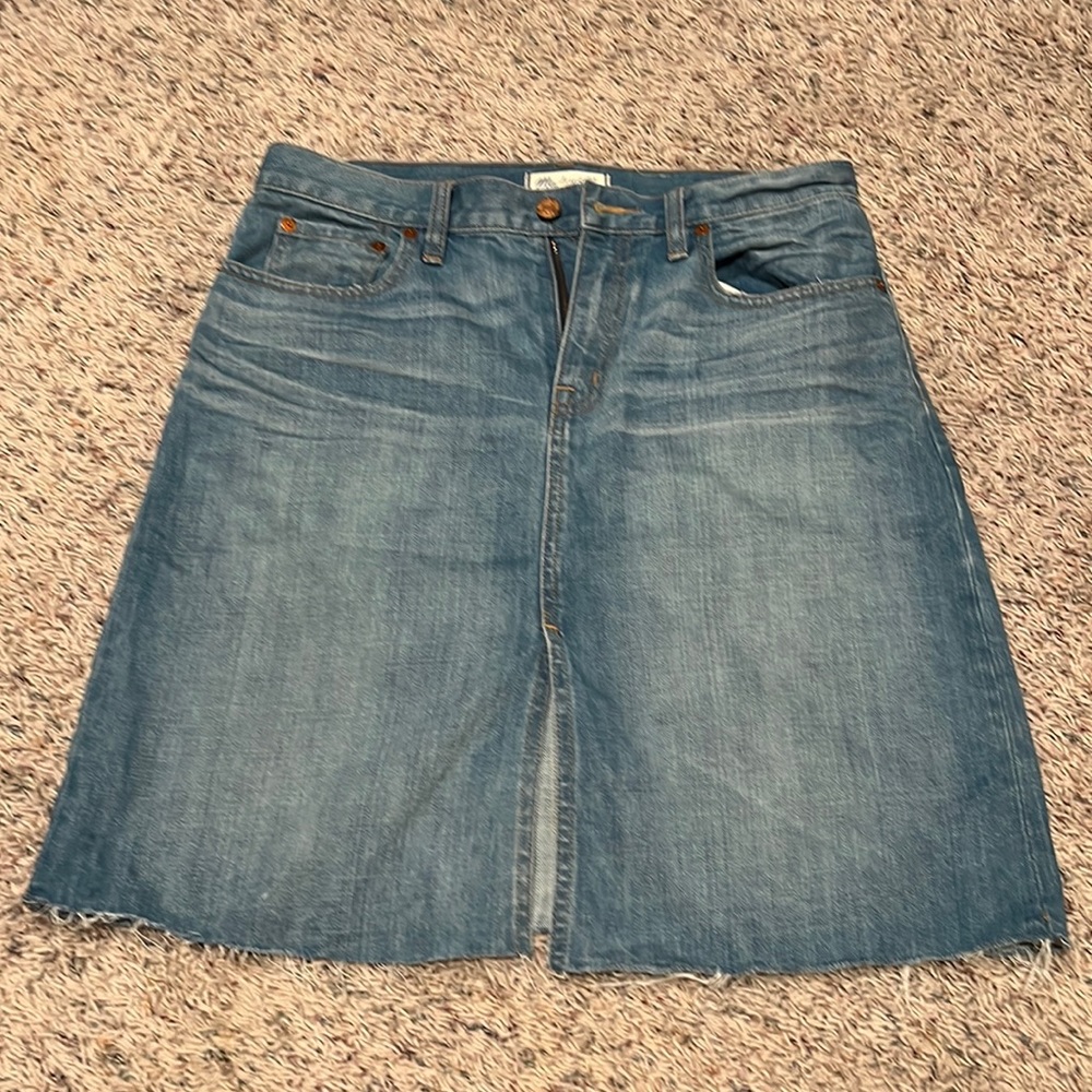Madewell A Line denim skirt